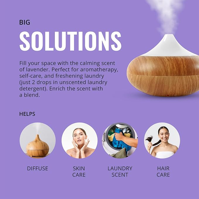 Lab Bulks Essential Oil (2-Pack) Lavender Essential Oil for Diffusers, Candles, Hair, Spray, Home – 16 oz Bulk