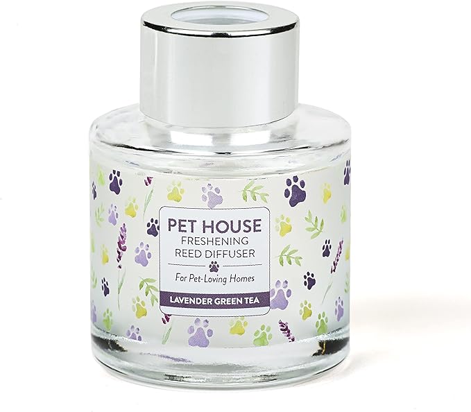 Pet House Lavender Diffuser - Long Lasting Pet Friendly Reed Diffusers for Home - Lavender Green Tea