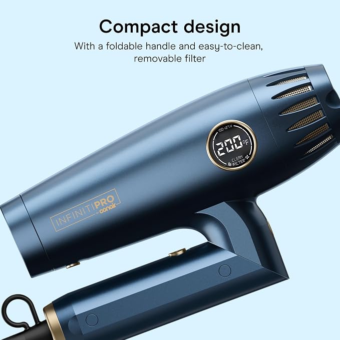 Conair InfinitiPRO DigitalAIRE Multi-Styler Hair Dryer | Ultra-lightweight High-Speed Digital Motor Styler for Thick, Long, and Fine Hair, Blue, 1002L
