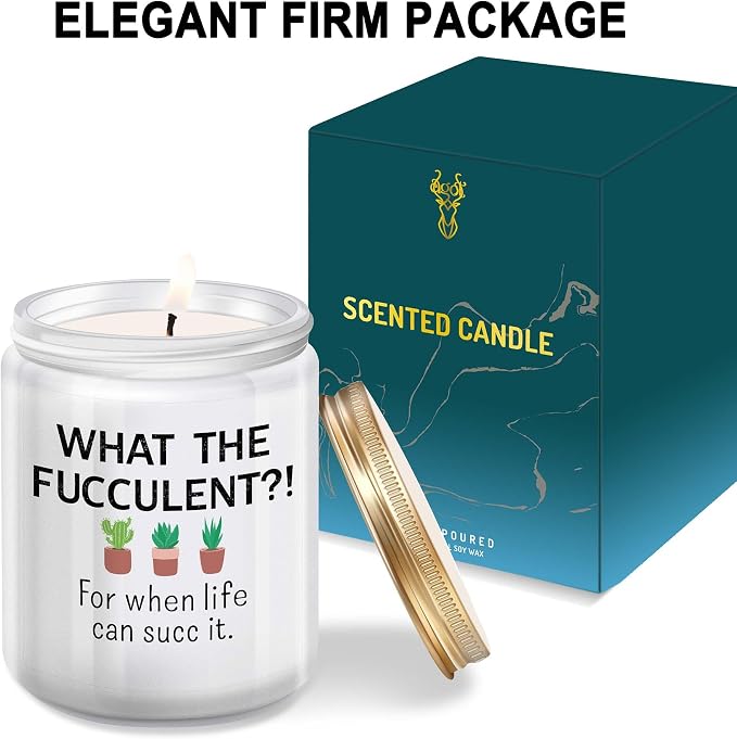 Funny Gifts for Women, Men- Birthday Gift for Best Friends, Her, Him, Girlfriend, Sister, Plant Lover- Unique Christmas & Valentines Day Present - Lavender Candles