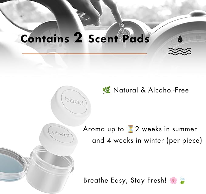 INEBIZ Car Air Freshener Vent Clip, Propeller Aromatherapy Diffuser, with 2 pcs Long Lasting Scent Refill, Automotive Interior Accessories Universal for Men & Women