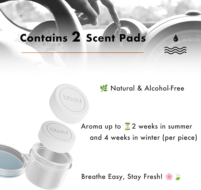 INEBIZ Car Air Freshener Vent Clip, Propeller Aromatherapy Diffuser, with 2 pcs Long Lasting Scent Refill, Automotive Interior Accessories Universal for Men & Women