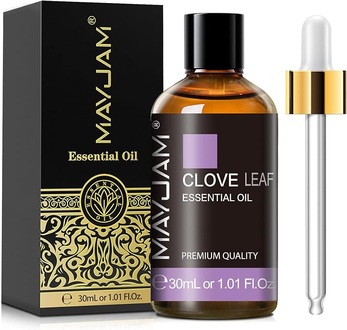 MAYJAM Clove Essential Oil, 1.01 FL.OZ Pure Essential Oils for Aromatherapy Diffuser, Great for DIY Candle and Soap Making(30ml)