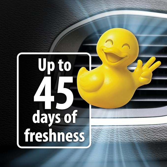 Little Duck 96633-6PK Spring Rain Car Air Freshener Vent Clip Provides Long-Lasting Freshness in a Compact Design, Fights Odors for up to 45 Days, Fun Car Odor Eliminator, Non-Toxic, Pack of 6