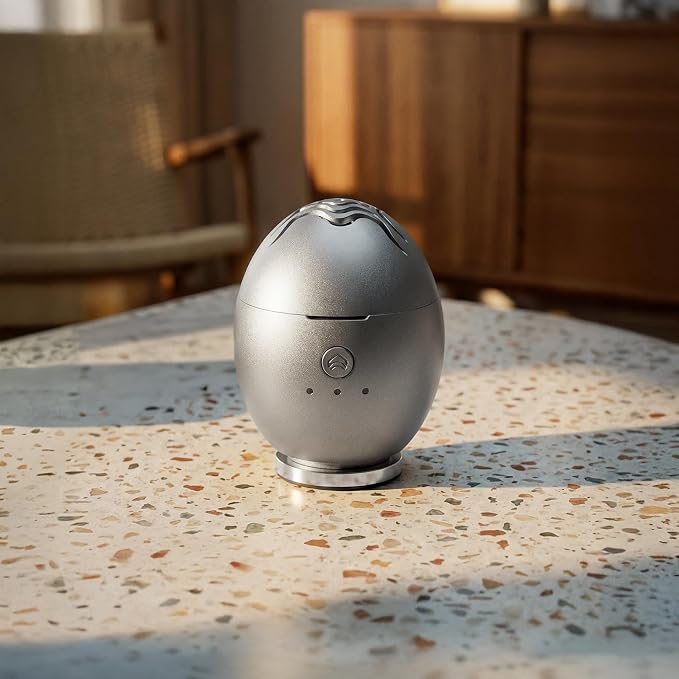 Orbby Electric Incense Warmer Silver | Smokeless Flameless Rechargeable Aroma Diffuser – Frankincense Bakhoor Agarwood Compatible | Pet & Kid Safe | Meditation Yoga Prayer Office Travel | Standard