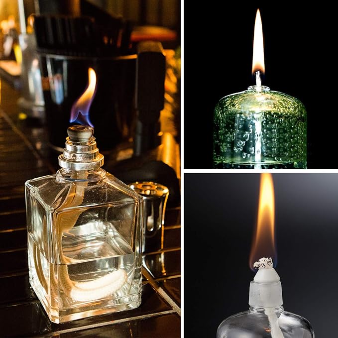 EBaokuup 20 Pcs Long Life Fiberglass Replacement Wicks,10'' Lighting Torches Wick,Citronella Wicks for Bottles,Indoor Decor and Outside Lanterns and Oil Lamps