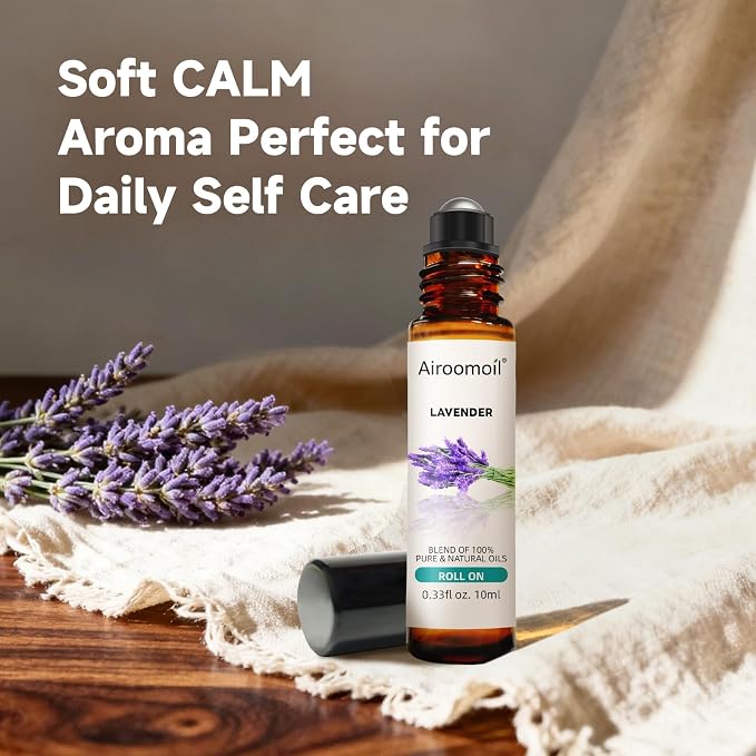 Lavender Essential Oil Roll‑On 10mL – Pre‑diluted Ready‑to‑Use, Portable Travel Size, Gentle Herbal‑Floral Scent for Daily Comfort, Meditation, Yoga, On‑the‑Go Aromatherapy – Female Gift