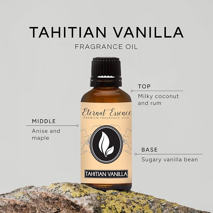 Eternal Essence Oils Tahitian Vanilla 30ml Premium Fragrance Oil - for Candle, Soap Making, Aromatherapy, Diffusers, Home Care, & Humidifiers