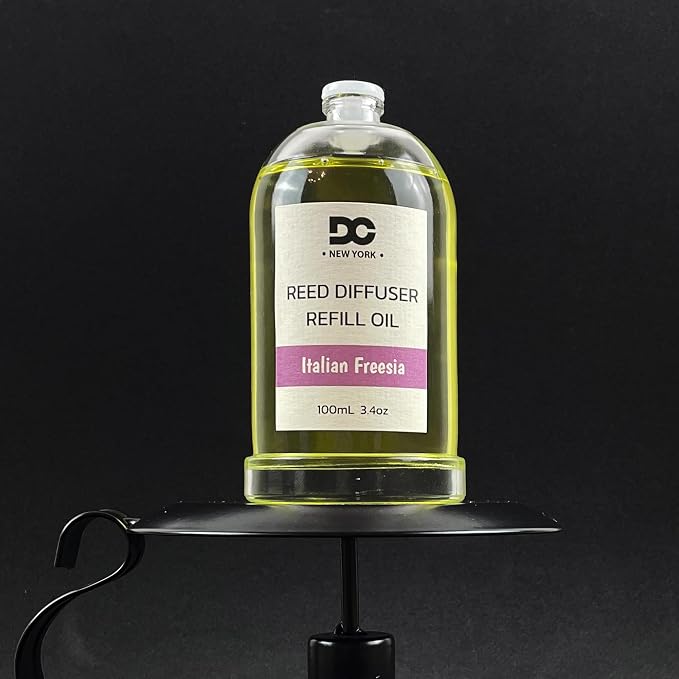 Daniella's Candles Italian Freesia Reed Diffuser Refill Oil, 3.4oz/100ml, Premium Fragrance Oil, Home Fragrance, Scented Oil for Reed Diffusers, Long Lasting