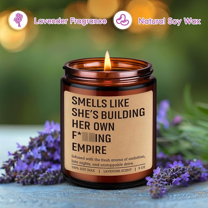 Miracu Candle, New Business Owner Gifts for Women, Boss Lady Gifts for Entrepreneur Female, Grand Opening Ideas - Funny Birthday, Appreciation, Office Decor for Small Business Future CEO, Woman, Girl