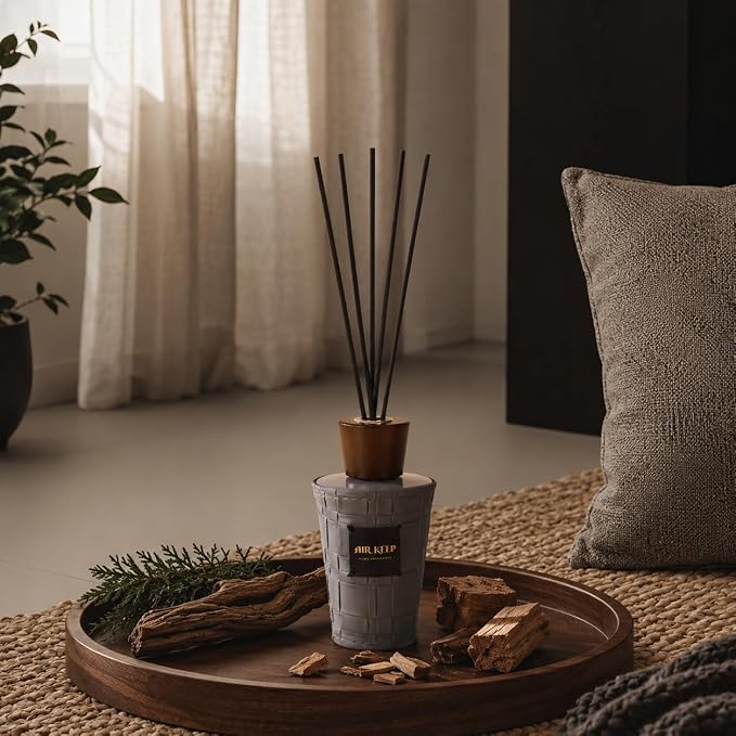 Airkeep Reed Diffuser Set, Cedar Wood 5.1 fl oz (150 ml), Long Lasting Home Fragrance with Reed Diffuser Sticks, Decorative Room Diffuser for Bathroom, Bedroom, Living Room & Office