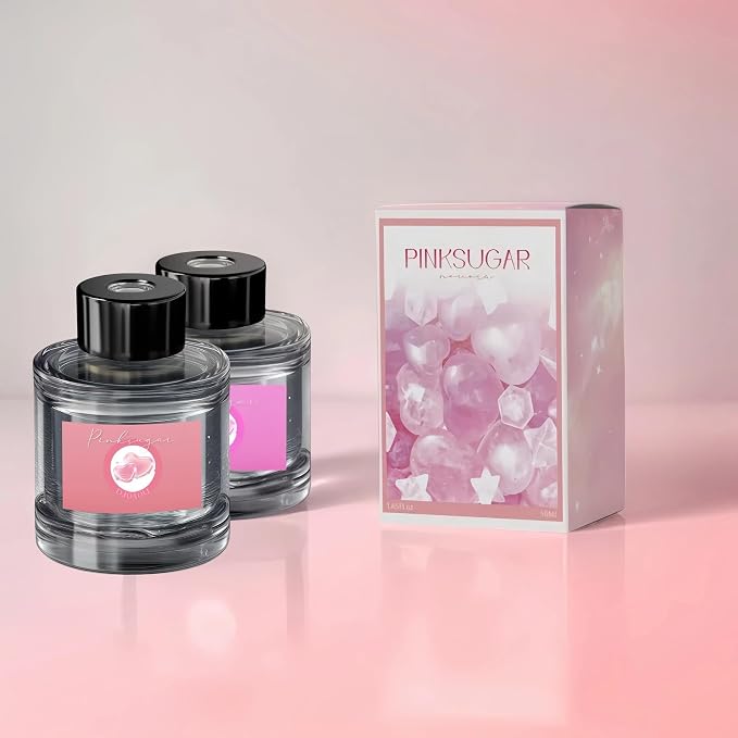 2Pcs Car Diffuser,Pink Candy Car Fragrance Refill,50ML Car Diffuser Perfume Refill,1.65FL.oz Refillable Aromatherapy Oil with Natural Extracts,Max 60-180 Days Car Fresheners Fragrance