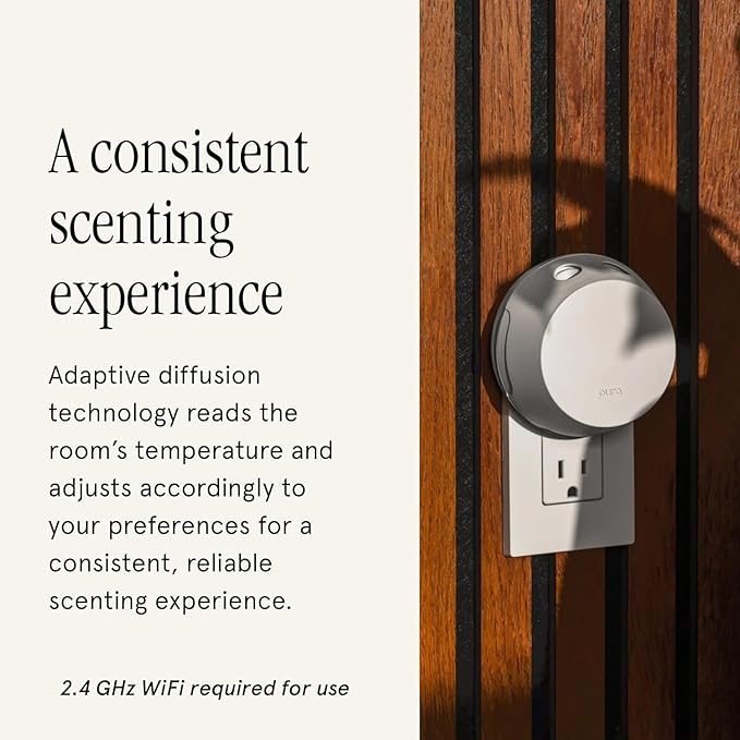 Pura Home 4 Fragrance Diffuser - Adjustable Home Diffuser with LED Light & Automatic Vial Detection - Wi-Fi Device for Personalized Home Scenting Experience - 2025 Version