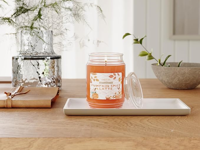 Candle-lite Halloween Scented Candles, Pumpkin Accord with Buttercream, 18 oz Jar, 110 Hour Burn, Fall Scented Candle for Home Decor, Single-Wick, Proudly Poured in USA, Halloween Candle Decoration