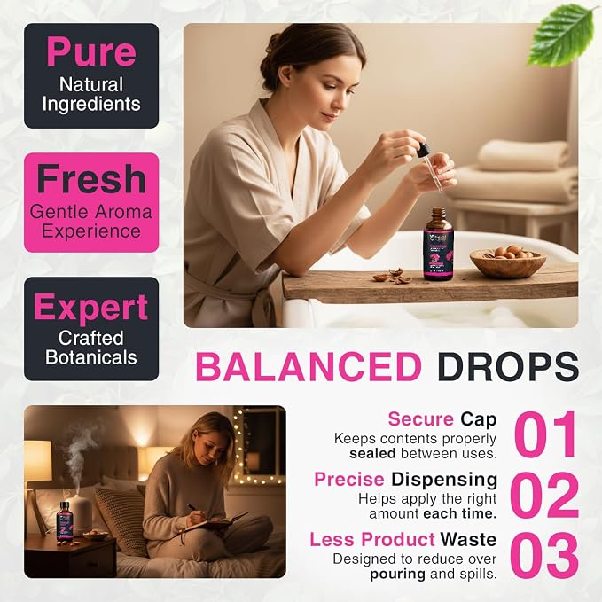 Geranium Essential Oil for Diffusers | Natural Aroma Oil for Home Fragrance, Humidifier & DIY Candle Making, Long Lasting Scent for Office, Bedroom & Soothing Scent 4 Fl Oz (120 mL)