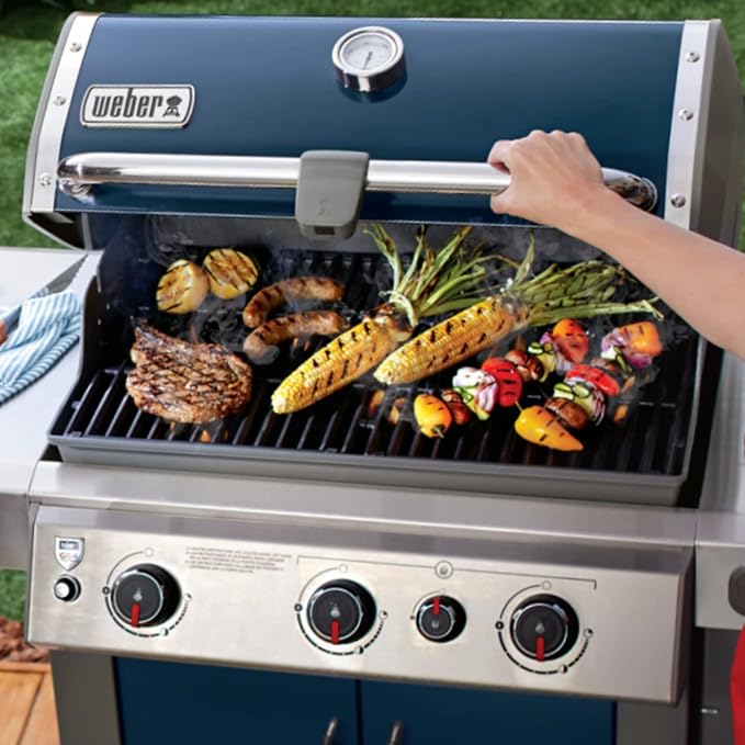 Hongso Spirit E-210 Replacement Parts for Weber Spirit 200 Series E210 S210 E215 S215 220, II GS4 E-210 E-220 Grill (Front-Mounted Control), 17.5" Grill Grates, 15.3" Flavorizer Bars, 18" Burner Tubes