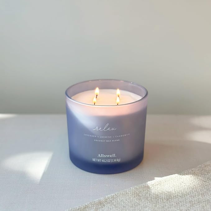 Scented 4-Wick Spa Jar Candle 40.2oz. (Relax (Lavender + Jasmine + Chamomile))