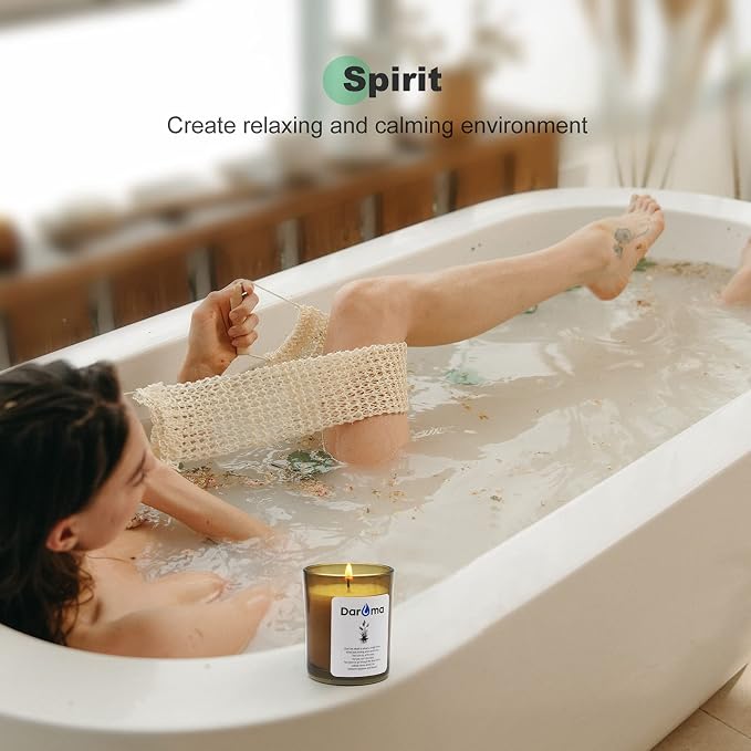 Scented Jar Candle, Daroma Aromatherapy Candle With 100% Natural Soy Wax and Essential Oil, Long Burning Candle, Relaxing for Bath, Yoga,Work,Holiday Gifts for Birthday,Christmas,Lime Basil & Mandarin