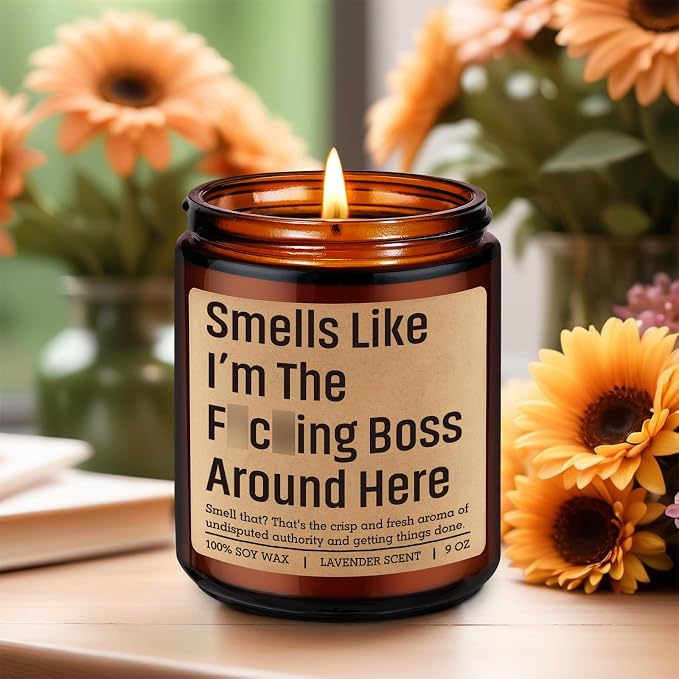 Fairy's Gift Candle, Boss Gifts for Women Men, Entrepreneur Gifts for New Business Owner - Mothers Day, Boss Birthday, Company Presents for New Boss Lady - Funny Small Business Owner Presents Ideas