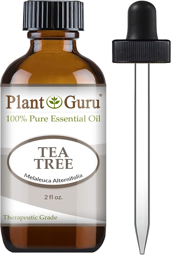 Tea Tree Essential Oil 2 oz. 100% Pure Undiluted Therapeutic Grade Extract of Melaleuca Alternifolia for Skin, Body, Hair Growth, Scalp Dandruff, Acne and Aromatherapy Diffuser Humidifier