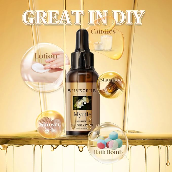 Myrtle Essential Oil 30ML - 100% Pure and Natural Oils for Aromatherapy Diffuser - 1 Fl Oz/Myrtle