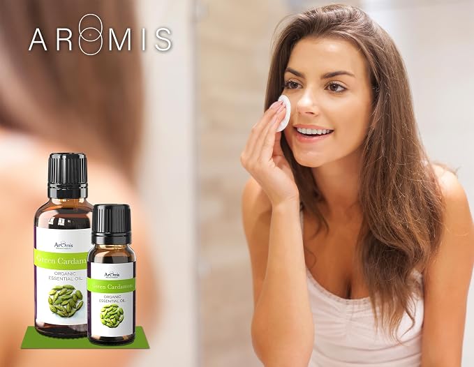 ArOmis Green Cardamom Essential Oil - 100% Pure Therapeutic Grade - Undiluted, Premium Oil - 150 Micron Filtered, Perfect for Aromatherapy Diffusers (30ml / 1 fl oz)