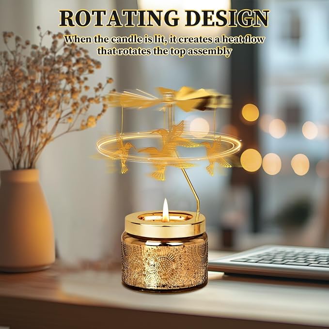 Nialnant Hummingbird Gifts for Women, Rotating Candles Birthday Gifts for Mom Colleagues Daughter Wife,Unique Scented Candles Gift for Mothers Day Anniversary