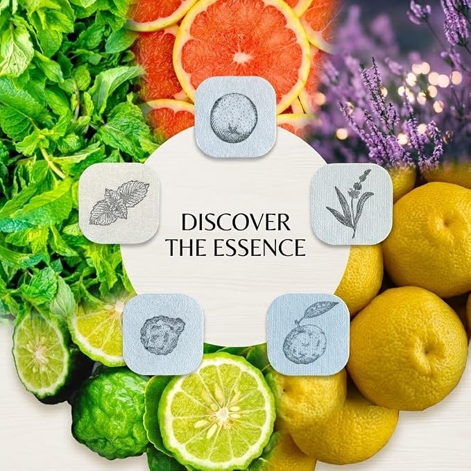 AROMA STICKERS® (Yuzu, Pack of 1) - 100% Natural Essential Oil Mask Stickers for Face Mask & Pillow (12 Stickers/pc) -Pure Essential Oil Scented Mask Patch/Personal Aroma/Relaxing