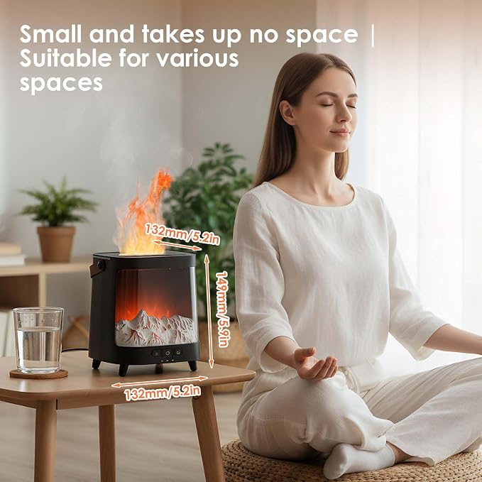 Essential Oil Diffuser with Remote Control, 4-in-1 Ultrasonic Aromatherapy Diffuser & Humidifier with 7 Color LED Lights, Auto Shut-Off, Quiet Operation for Home, Bedroom, Office, Yoga