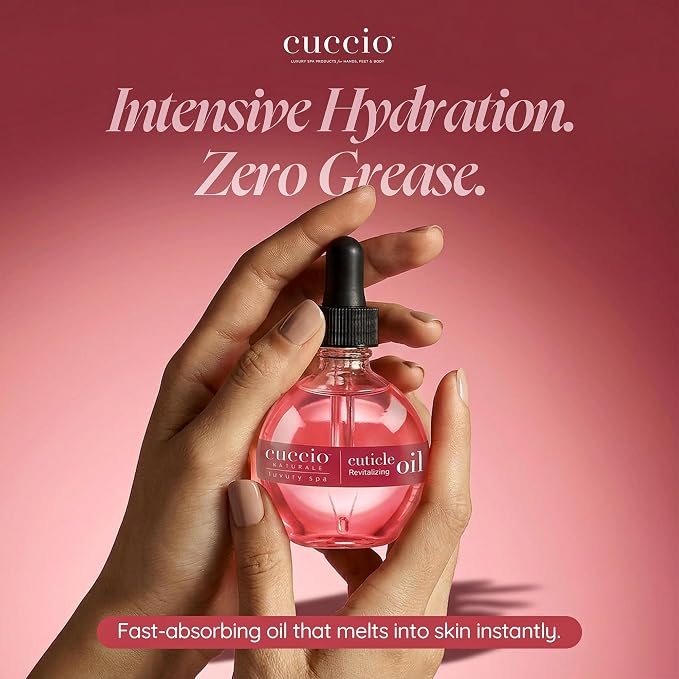Cuccio Naturale Pomegranate & Fig Revitalizing Cuticle Oil, Lightweight Fast-Absorbing Hydrating Nail & Cuticle Conditioner, Cold-Pressed Oils + Vitamin E, 2.30 Fl Oz