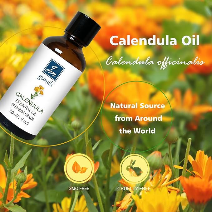 GM Gumili Calendula Essential Oil 1 Oz, Home Fragrance Oil for Perfume, Soaps, Candle Making, Dryer Balls, Diffusers