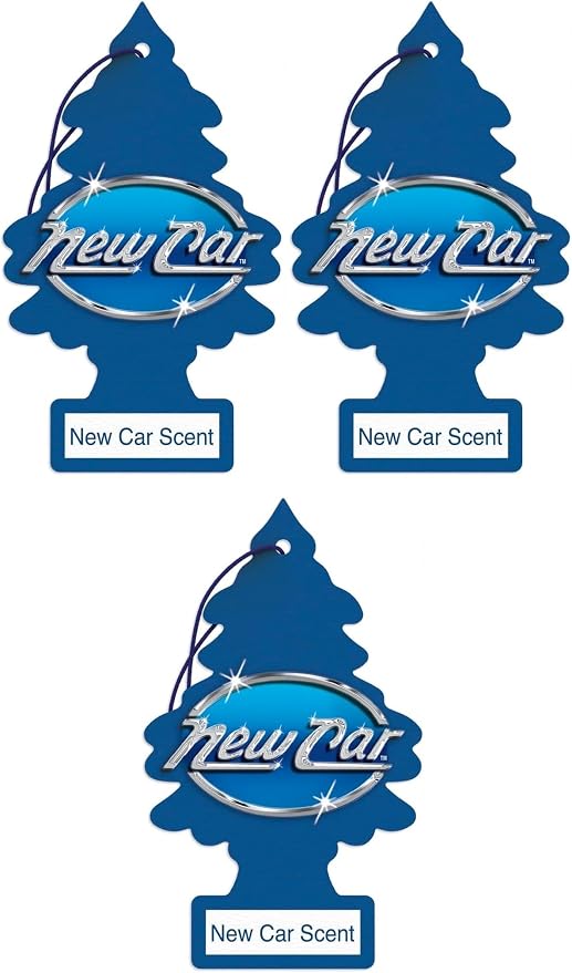 LITTLE TREES Car Air Freshener | Hanging Paper Tree for Home or Car | New Car Scent | 3 Pack