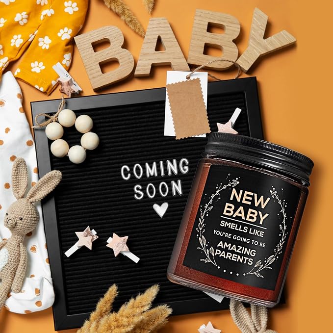 Gender Reveal Gifts for Parents to Be - Relaxing Candles for First Time Moms Dad to Be - New Parents Gifts for Couples - Valentines Congratulations 1st Baby Pregnant Mommy First Mothers Day