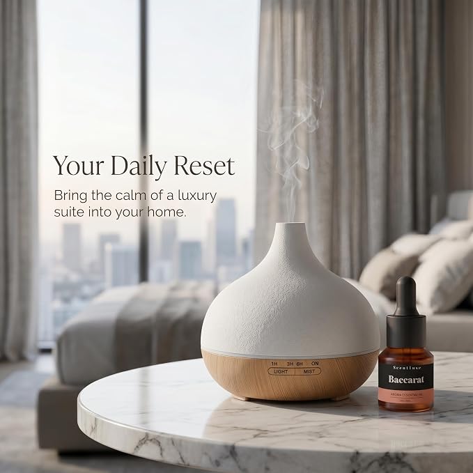 Hotel Diffuser Oil & Fragrance Scent Oil Inspired Baccarat - Essential Oil Blend for Home HVAC, Cold-Air & Ultrasonic Diffusers 15mL Glass Dropper Bottle with Luxury 5-Star Hotel Aromatherapy