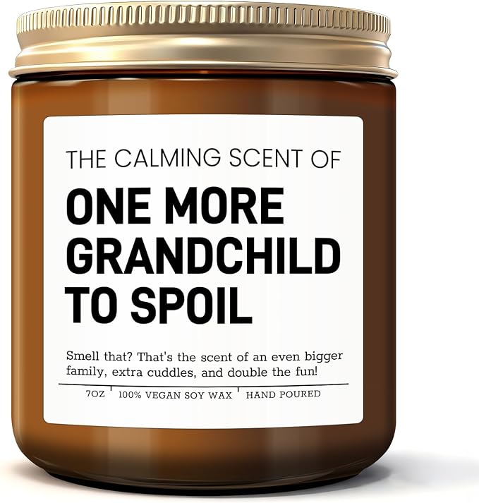 Gift for Grandparents, Pregnancy Announcement for Grandparents, One More Grandchild Candle, Pregnancy Reveal to Parents - Lavender Scented Candle