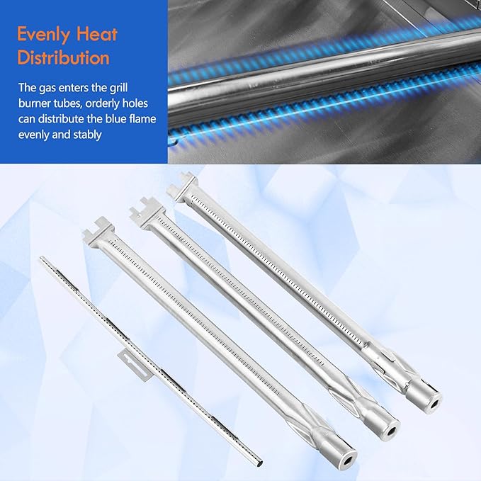 Spirit II E310 Parts 7636 Flavorizer Bars Burners for Weber Spirit Grill Parts Spirit 2 Replacement Parts GS4 Series 300 E-310 S-310 E-320 S-320 E-330 S-330 ii E-310 ii 330 Flavor Bars Burner Covers