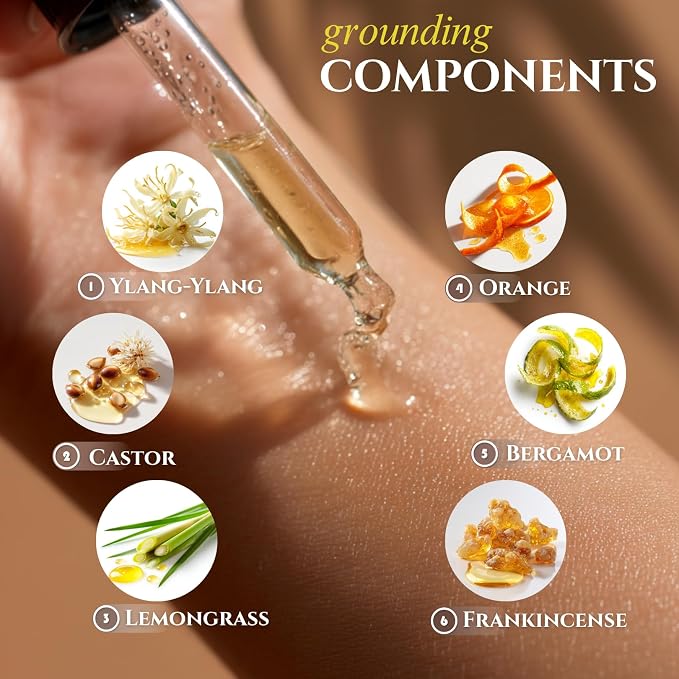 TODICAMP Anxiolytic Navel Patch & Skin Application Calming Essential Oil Blend for Relief & Relaxation - Bergamot Orange Ylang Ylang Frankincense Lemongrass in Castor Oil - 0.34oz