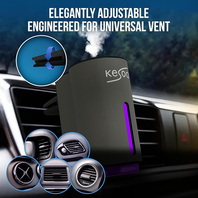 Smart Car Air Freshener: Revolutionary Smart Car Diffuser Vent Clip with 3 Exclusive 10 ml Fragrances (Fresh Essence Collection)