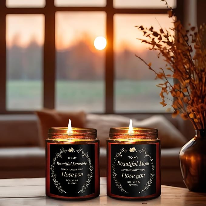 My Beautiful Daughter Candle Gift from Mom Dad - Unique Valentines Day, Love You, Bridal Shower, Wedding, Mother's Day, Birthday Gift for Daughter Adult - Cashmere Vanilla Scented Soy Candle