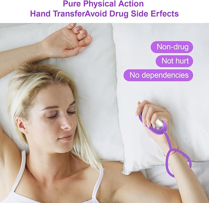 Handheld Relaxation Device – Dual-Mode Gentle Pulse Wellness Tool for Adults & Kids, Portable Sleep Device, Supports Calm Focus & Better Rest, USB-C Rechargeable (Purple)