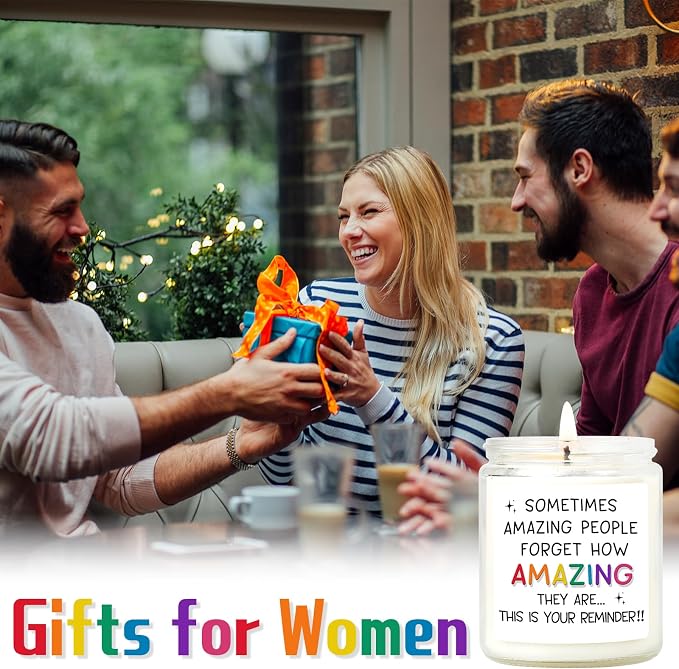 Gifts for Women, Birthday Gifts for Women, Thank You & Inspirational Appreciation Gift for Her Friend Teacher Mom Girlfriend Sister Bestie Coworker & Wife - You're Amazing Candle