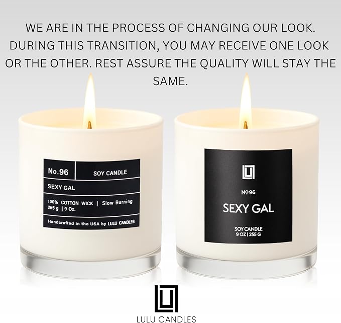 Lulu Candles | Sexy Gal | Luxury Scented Soy Jar Candle | Hand Poured in The USA | Highly Scented & Long Lasting (9 Oz.)