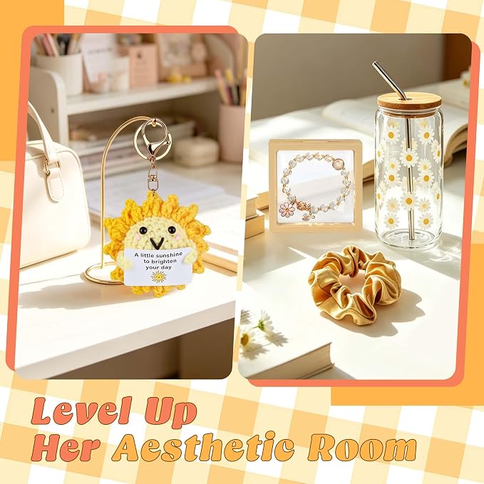 Sunshine Gifts for Women, Birthday Gift for Teen Girls, Teen Girl Gifts Trendy Stuff, Teenage Girl Gift Baskets, Cheer Up Set Feel Better Box for Women, Sister, Daughter, Her, Best Friend (Yellow)