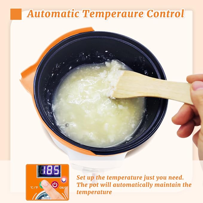 Ksedcon Digital Wax Melter for Candle Making, Electric Wax Melting Pot with Pouring Spout, Candle Wax Melting Pot with Temp Control(LED Display