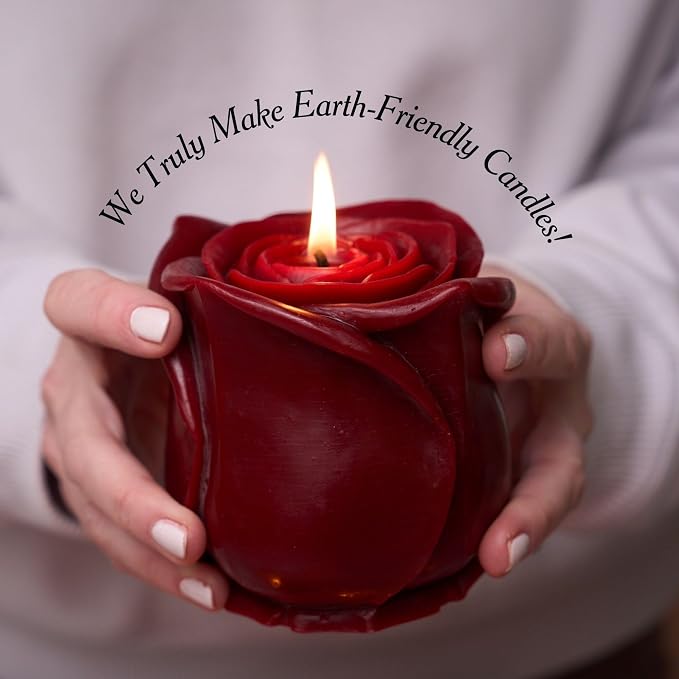 Beeswax Rose Candles (Red, Gr)