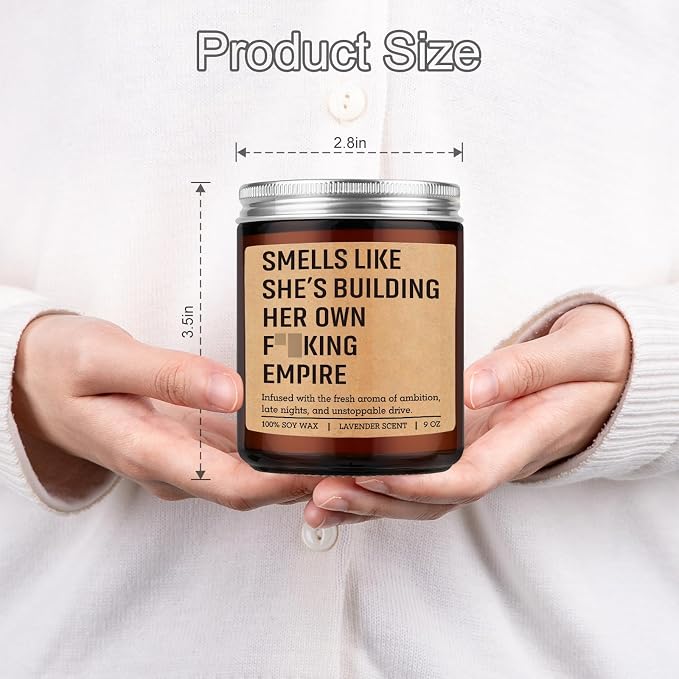 Miracu Candle, New Business Owner Gifts for Women, Boss Lady Gifts for Entrepreneur Female, Grand Opening Ideas - Funny Birthday, Appreciation, Office Decor for Small Business Future CEO, Woman, Girl