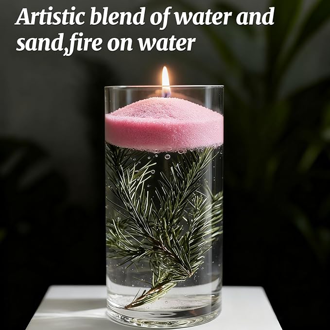 Pearl Candle Sand with 30 Wicks 18Oz-Vanilla Scented Non Toxic Luxury Long Lasting Refillable Pearled Candle 120 Hours-Pearled Sand Powder Wax Candles Kit for Candle Making Wedding Party Decor