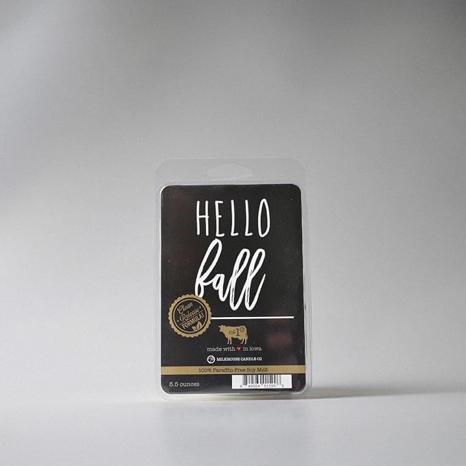 Milkhouse Candle Company Hello Fall Soy Wax Melts - Golden Apples | Spiced Pumpkin | Pure Vanilla Scented - 5.5 oz, Hand-Poured, Premium Fragrance Oil, Made in the USA