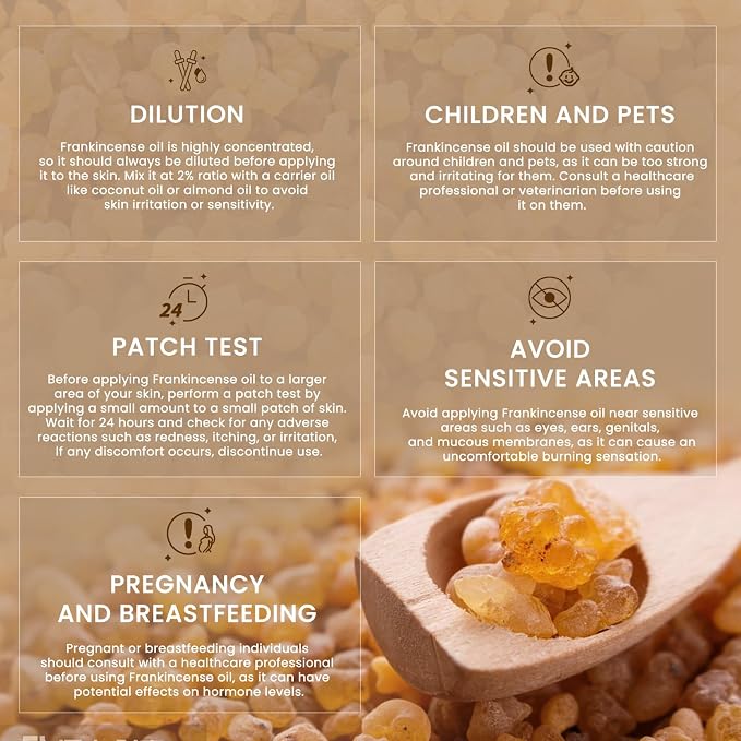 HIQILI 100ML Frankincense Essential Oil, for Massage - 3.38 Fl Oz