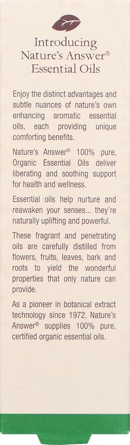Natures Answer, Essential Oil Patchouli Organic, 0.5 Fl Oz